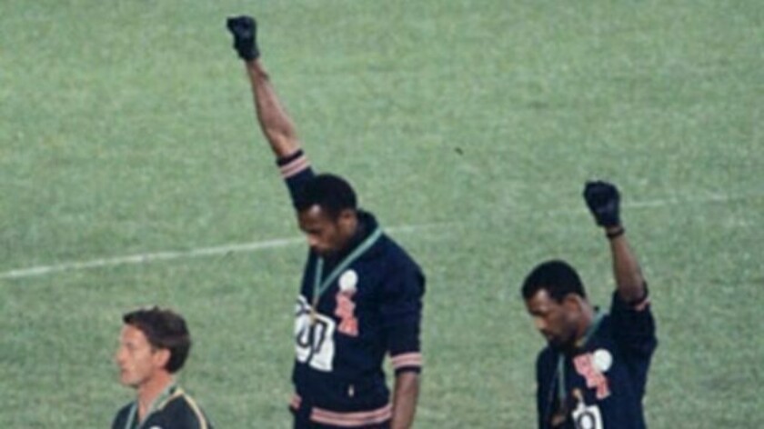 Tommie Smith en John Carlos in Mexico 1968