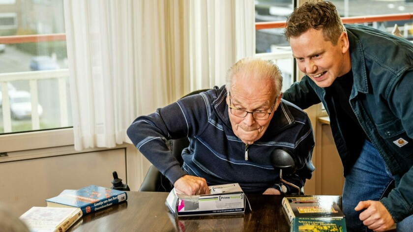 Joël Kruisselbrink (r) met Klaas