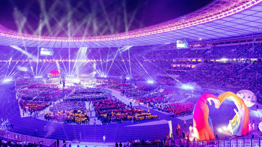 De openingsceremonie van de World Games in Berlijn 2023