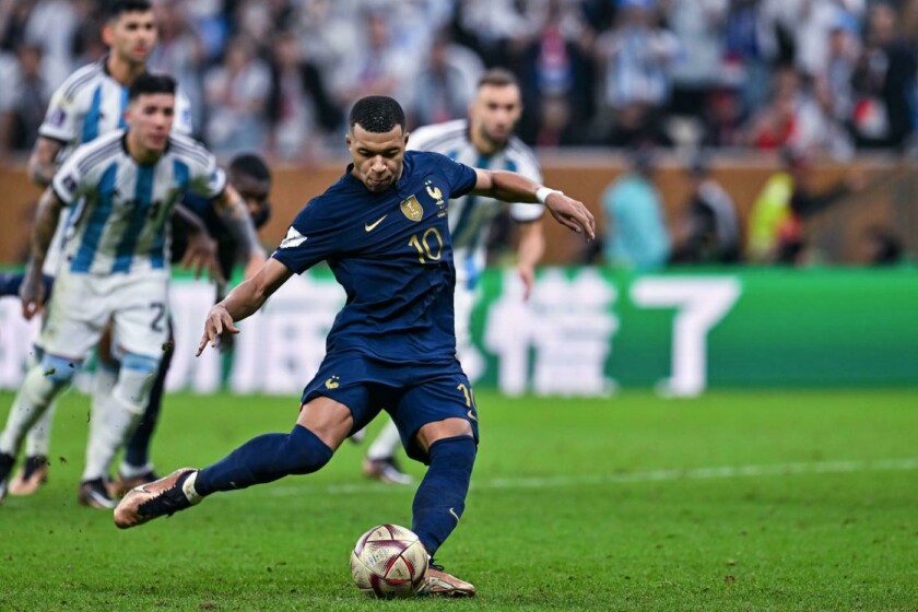 Kylian Mbappé in de WK-finale van 2022 ©SCSIcon Sport